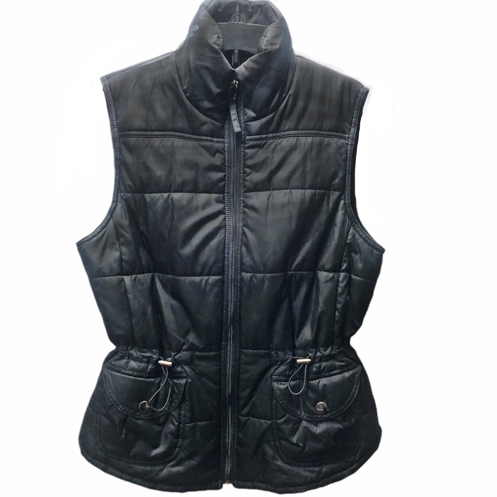 New York & Co Omens Black Zip Up  Out Door Vest Size S